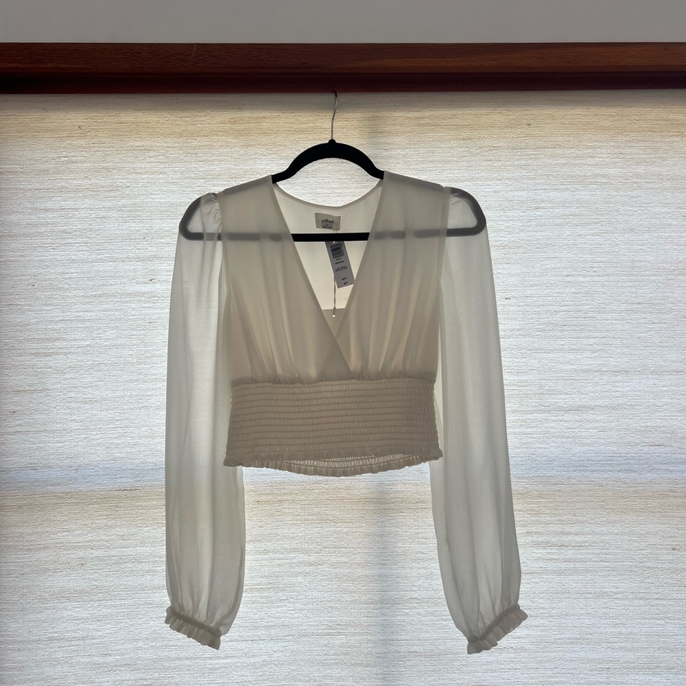 Wilfred Elegant White Chiffon Blouse